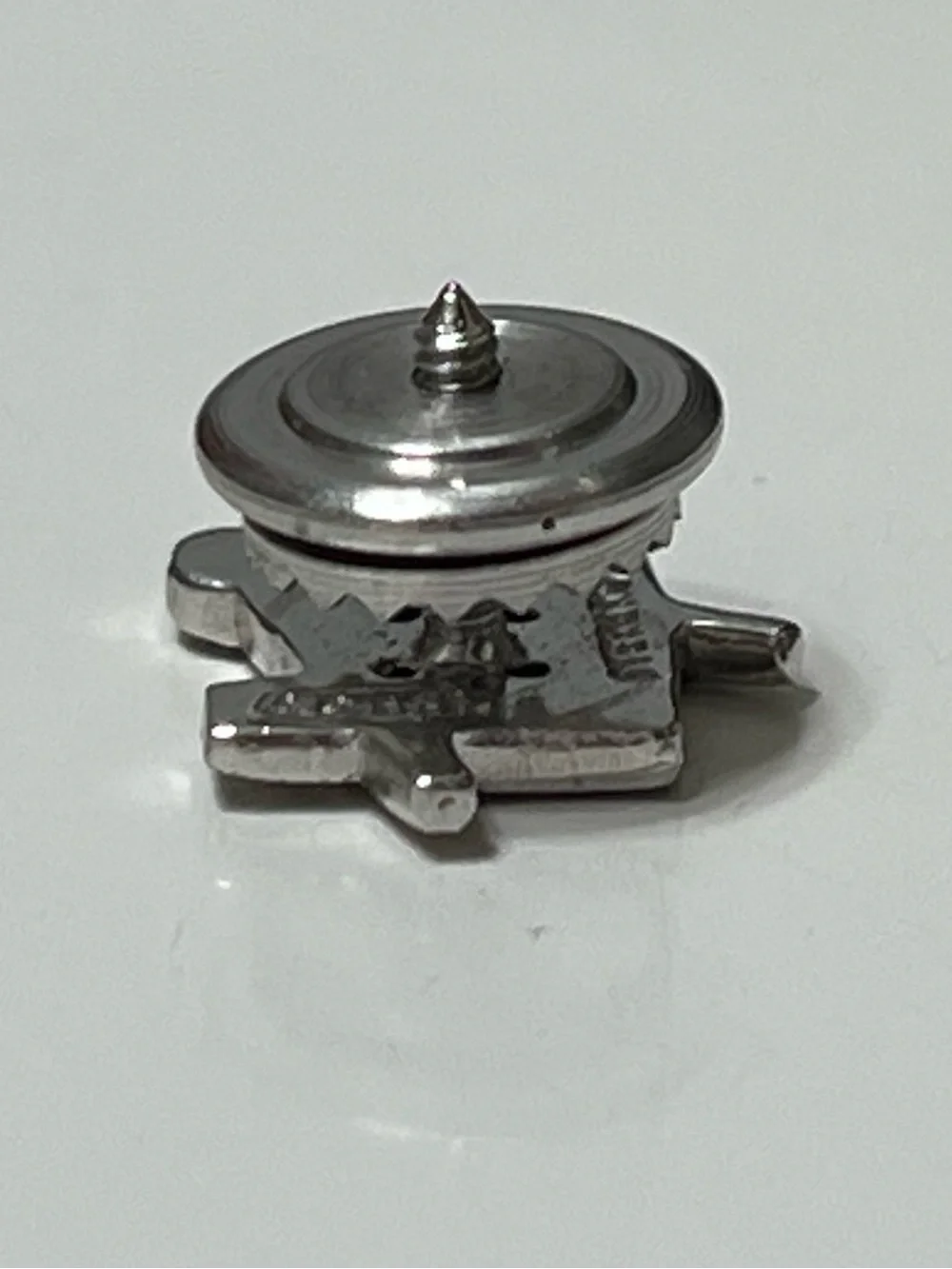 ARTEL Sterling Silver Masonic Lapel Pin/ Tie-Tac with Marcasite Crystal Accents